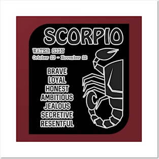 Zodiac Scorpio Posters and Art